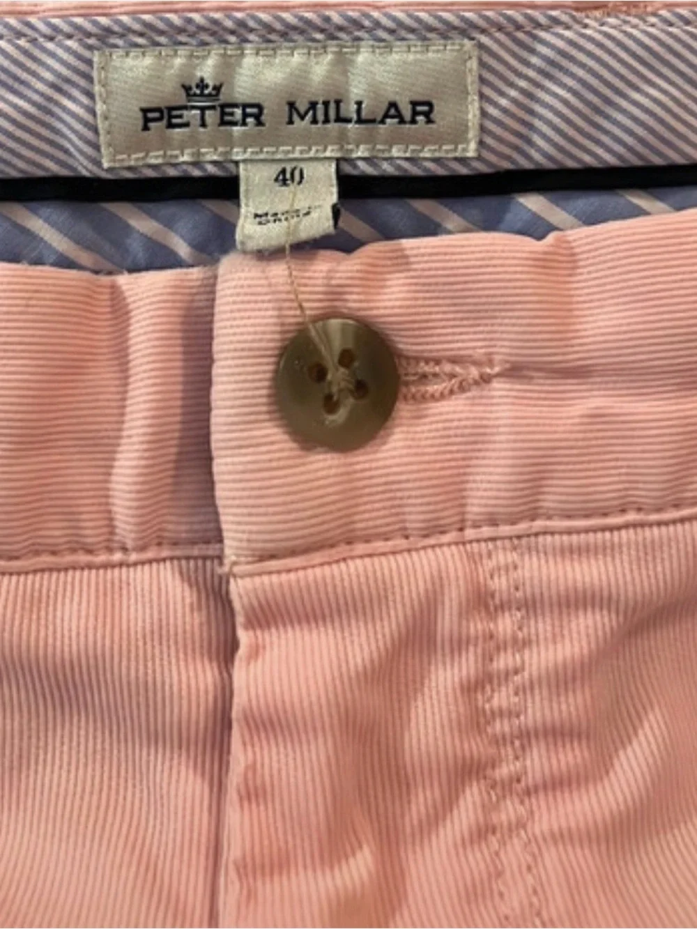 Peter Millar Light Pink Flat-Front Chino Shorts